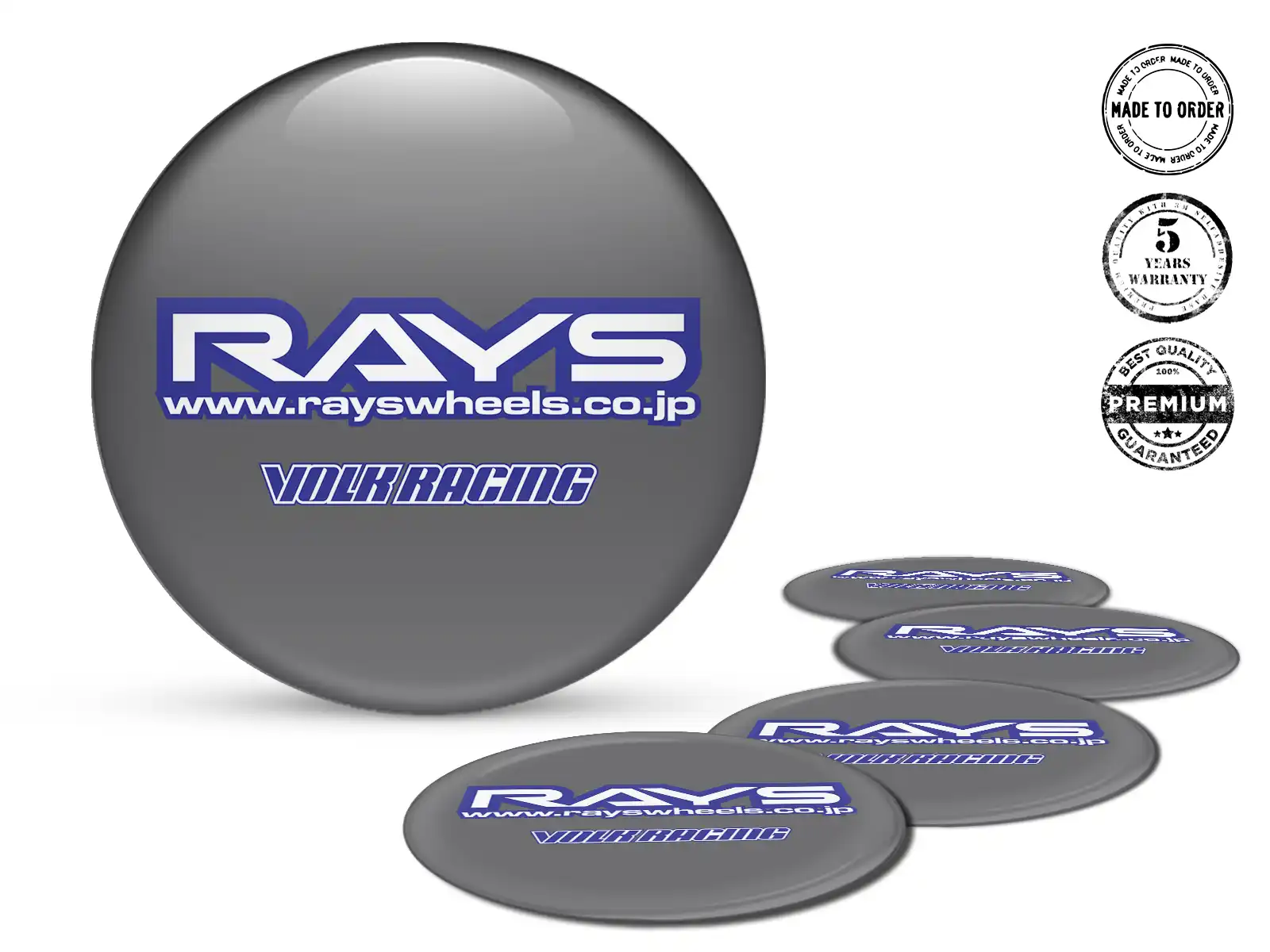 Rays Felgenplaketten Logo Premium Silikon-Labels